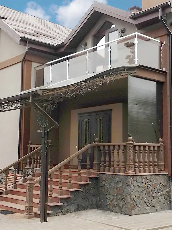 Стеклянные перила Киев, Перила на балкон