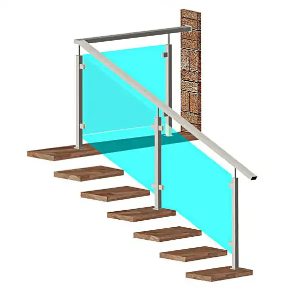 Перила нержавійка скло