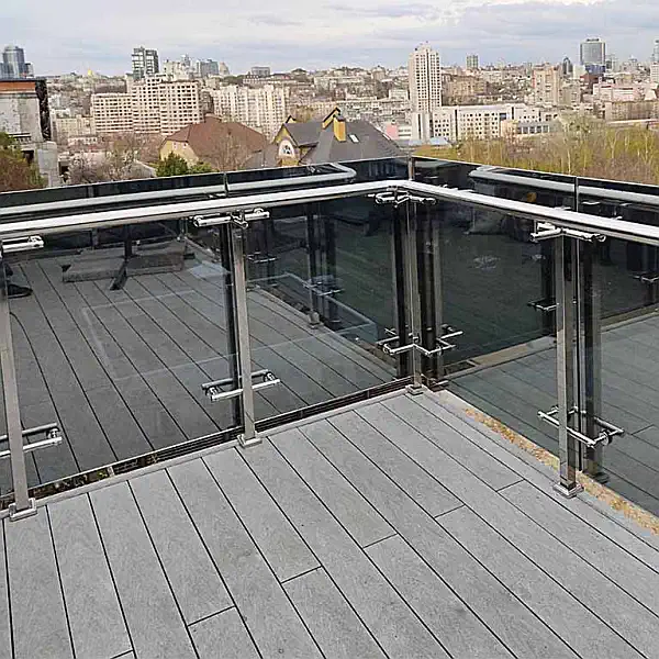 Перила нержавійка скло