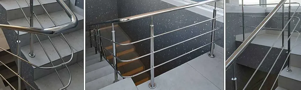 Перила з нержавіючої сталі для сходових маршів