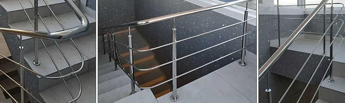 Перила з нержавіючої сталі для сходових маршів