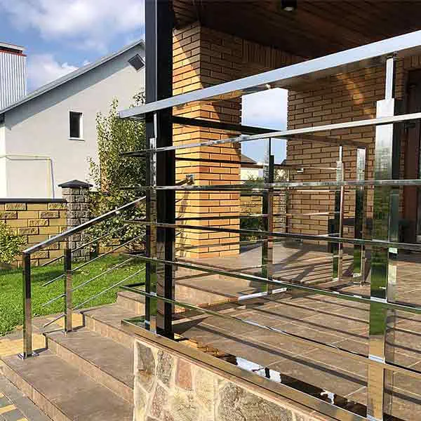 Перила на лестницу, Перила из нержавейки